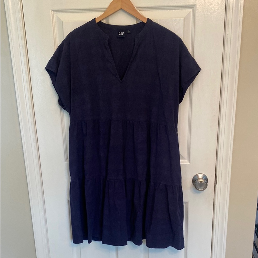 GAP Navy Blue Tiered Babydoll Dress XL